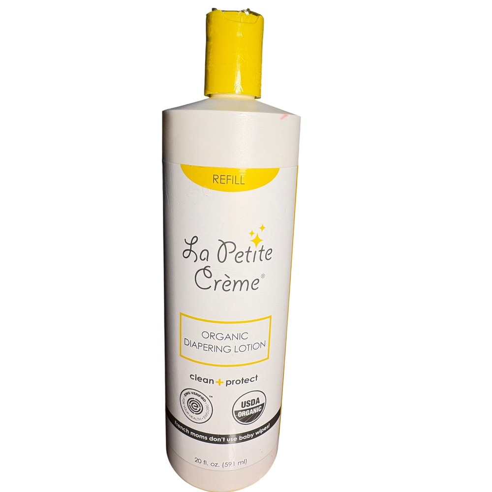 La Petite Creme Organic Diapering Lotion Refill 20oz Alternative to Baby Wipes